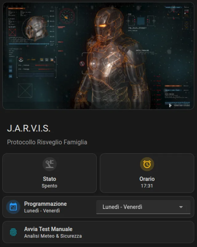 La Sveglia di Iron Man 3.0: Report Videosorveglianza AI e Meteo Reale con Home Assistant