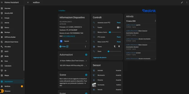 Reolink RLC-843WA e Home Assistant: La Videosorveglianza Definitiva (Addio ONVIF!)