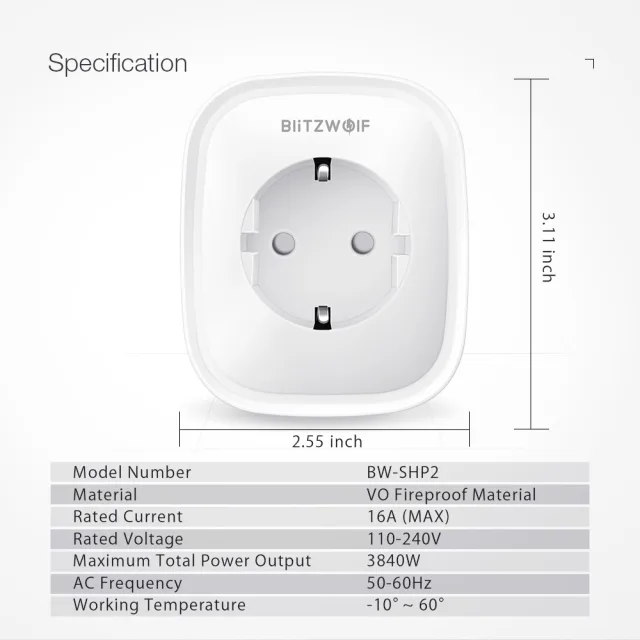 Smart Plug BlitzWolf BW-SHP2 - la nostra prova